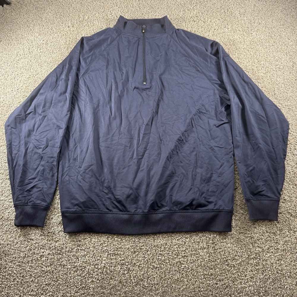 FootJoy Sweater Mens XL Navy 1/4 Zip Pullover Golf Active Performance Classic - Picture 1 of 15